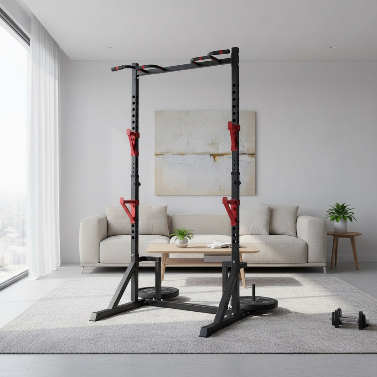 Rack de fuerza ajustable con b - Home Bar And Gym reseña y precio