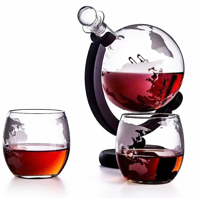 Juego de vasos de whisky, Glob - Decanter Globe Set reseña y precio